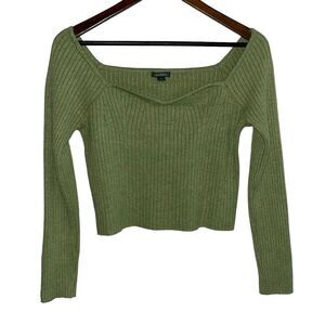 Wild Fable Chartreuse Green Cropped Sweater